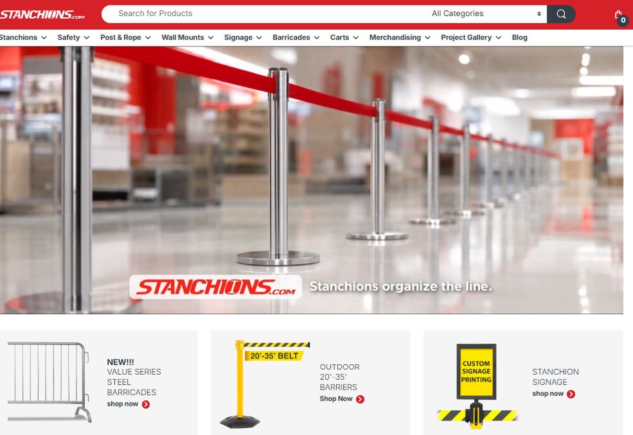 Stanchions.com website
